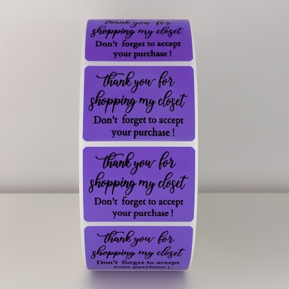 Thank You For Shopping My Closet Stickers Poshmark Labels - Picture 4 of 11